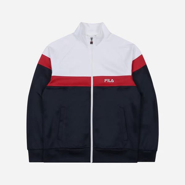 Fila Heritage Linear Logo Color Women's Jackets - Navy/White,NZ 782-81302